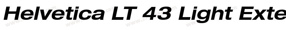 Helvetica LT 43 Light Extended Oblique字体转换